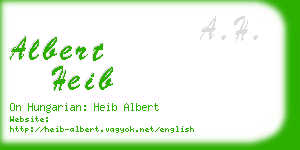 albert heib business card